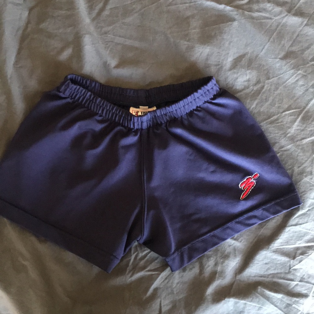 Navy blue volleyball spandex shorts